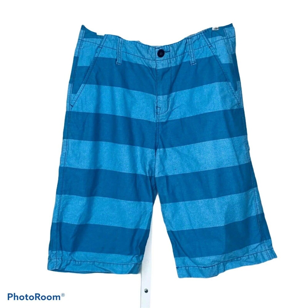 Calvin‎ Klein Board Shorts Striped Flat Front Preppy 100% Cotton 20